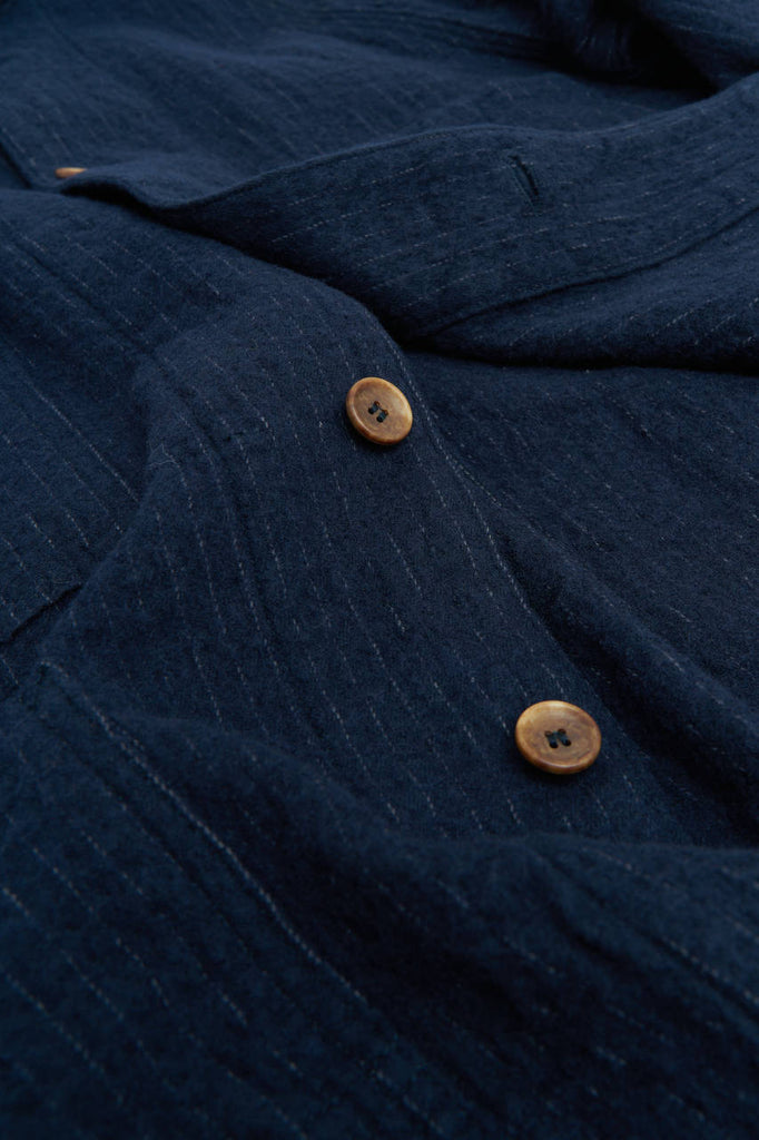 Seuvas Raglan Coverall Cotton/Wool Felted Twill Navy