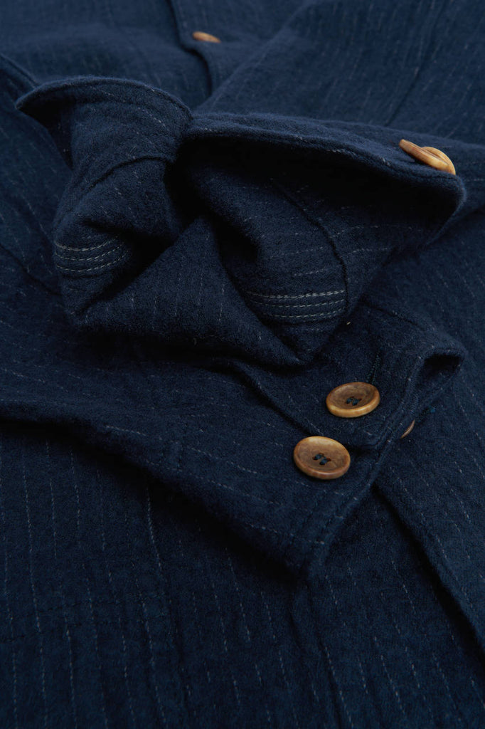 Seuvas Raglan Coverall Cotton/Wool Felted Twill Navy