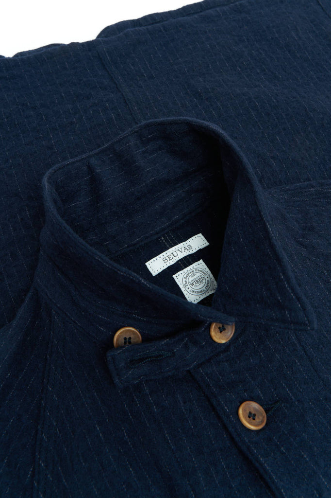 Seuvas Raglan Coverall Cotton/Wool Felted Twill Navy
