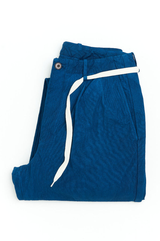 Seuvas Tapered Pants Canvas Natural Kyoto Indigo