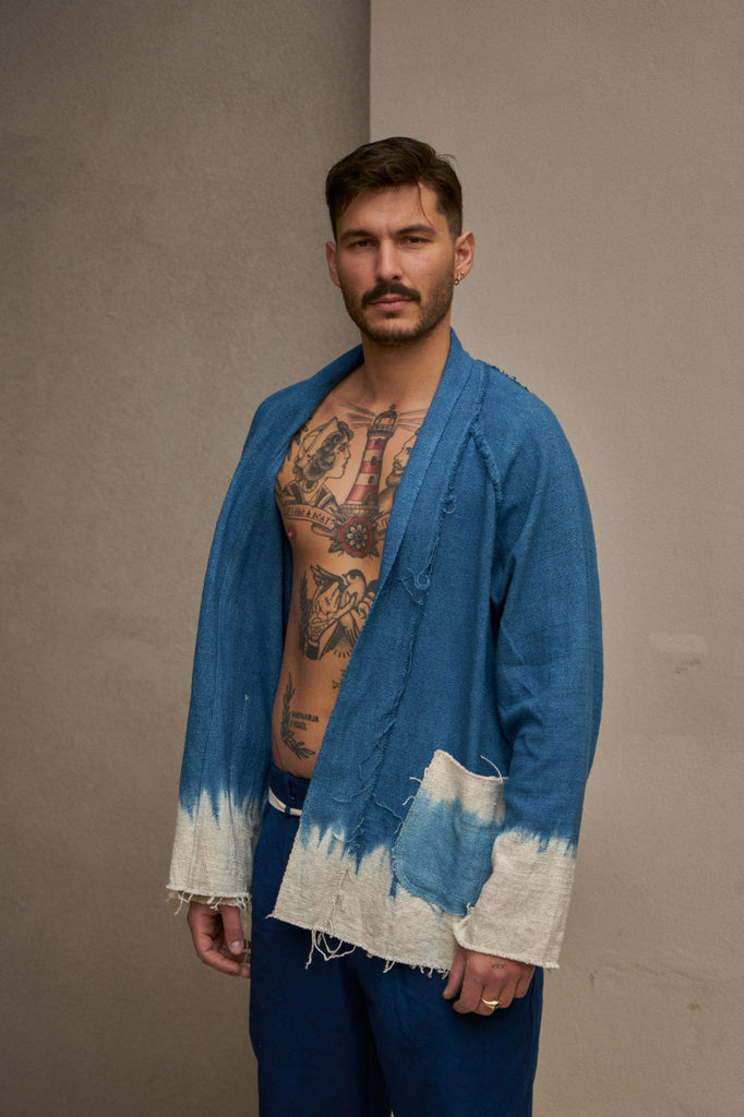 Seuvas Watagumo Kimono Natural Light Indigo