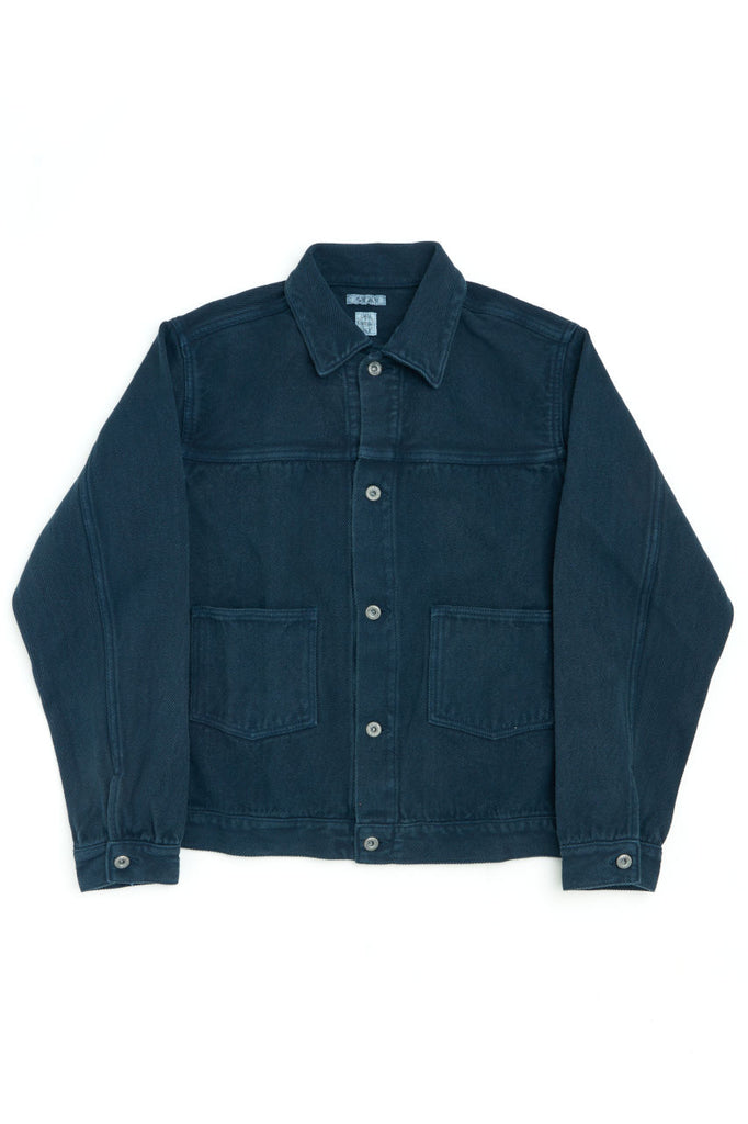 Seuvas Herringbone Trucker Jacket Logwood Dyed