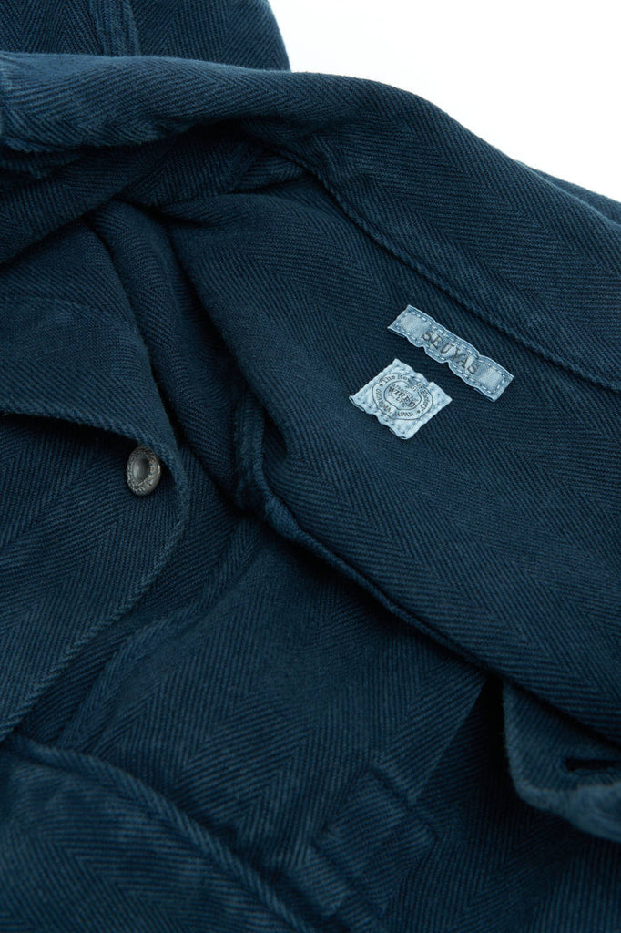 Seuvas Herringbone Trucker Jacket Logwood Dyed