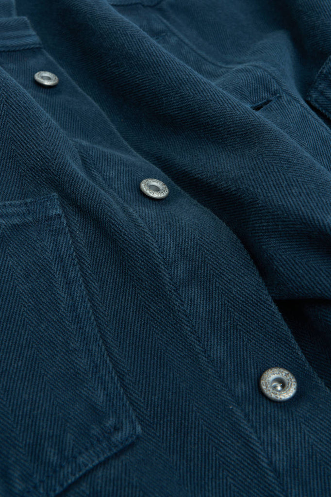 Seuvas Herringbone Trucker Jacket Logwood Dyed