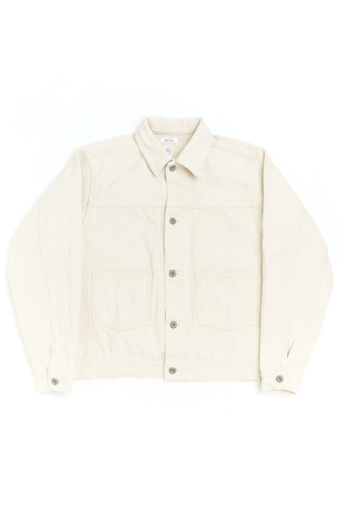 Seuvas Herringbone Trucker Jacket Natural