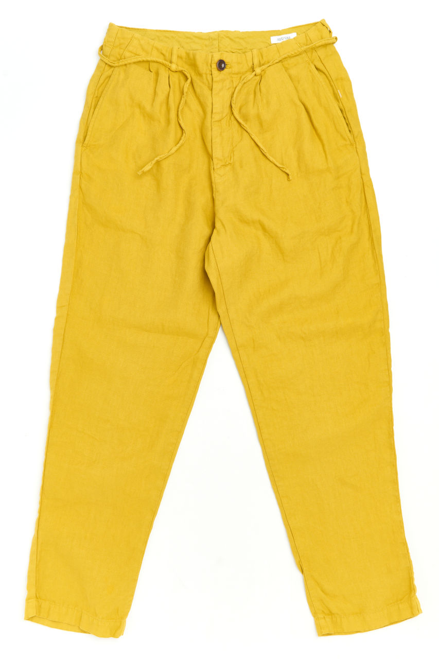 Seuvas Tapered 2-Tuck Pants Linen Pagoda | SUNSETSTAR