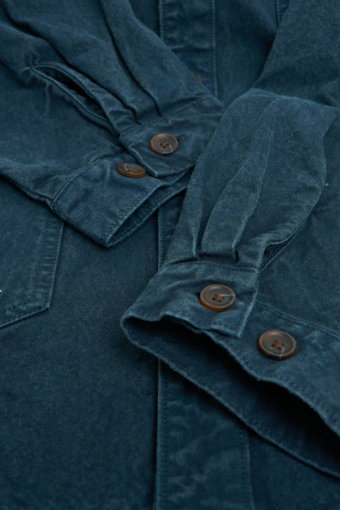 Seuvas Wing Collar Shirt 8oz Canvas Logwood Dyed