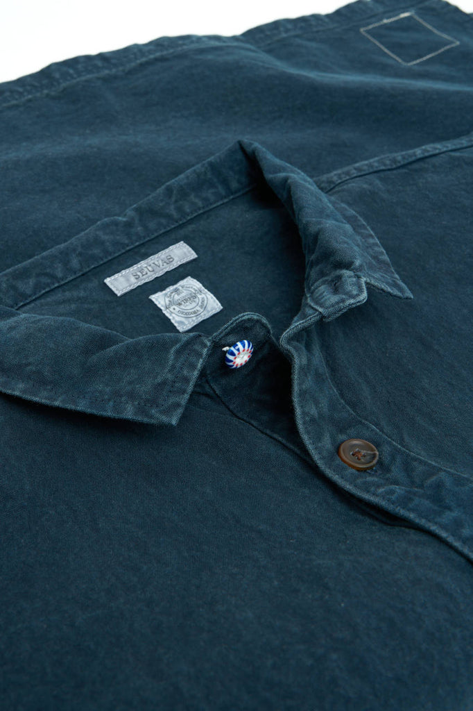 Seuvas Wing Collar Shirt 8oz Canvas Logwood Dyed