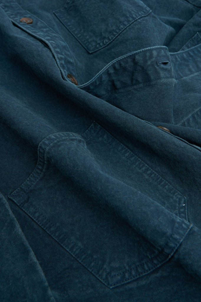 Seuvas Wing Collar Shirt 8oz Canvas Logwood Dyed