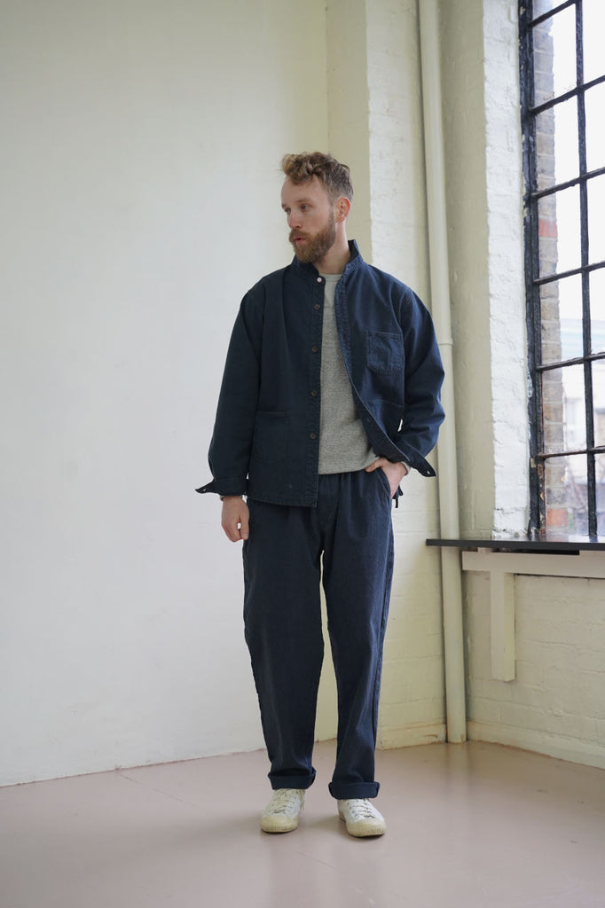 Seuvas Wing Collar Shirt 8oz Canvas Logwood Dyed