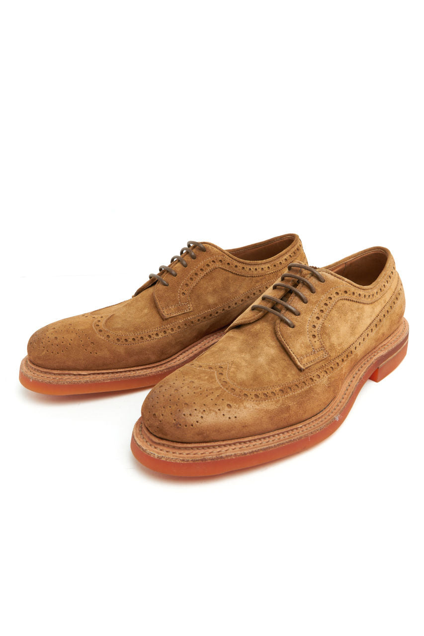 Silvano Sassetti Brogue Derby Suede Cognac | SUNSETSTAR