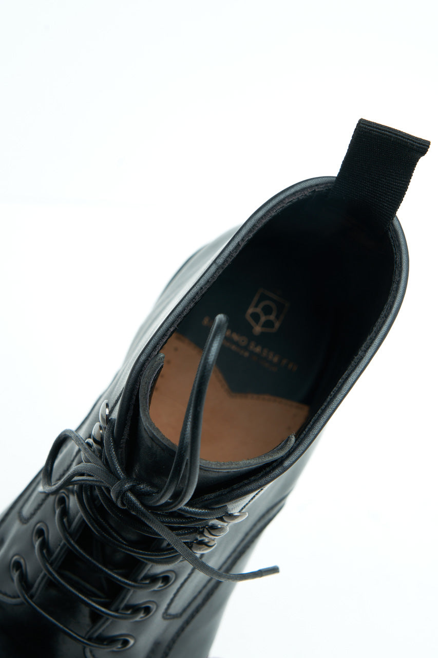 Silvano Sassetti Derby Boots Reverse Fiore Nero | SUNSETSTAR