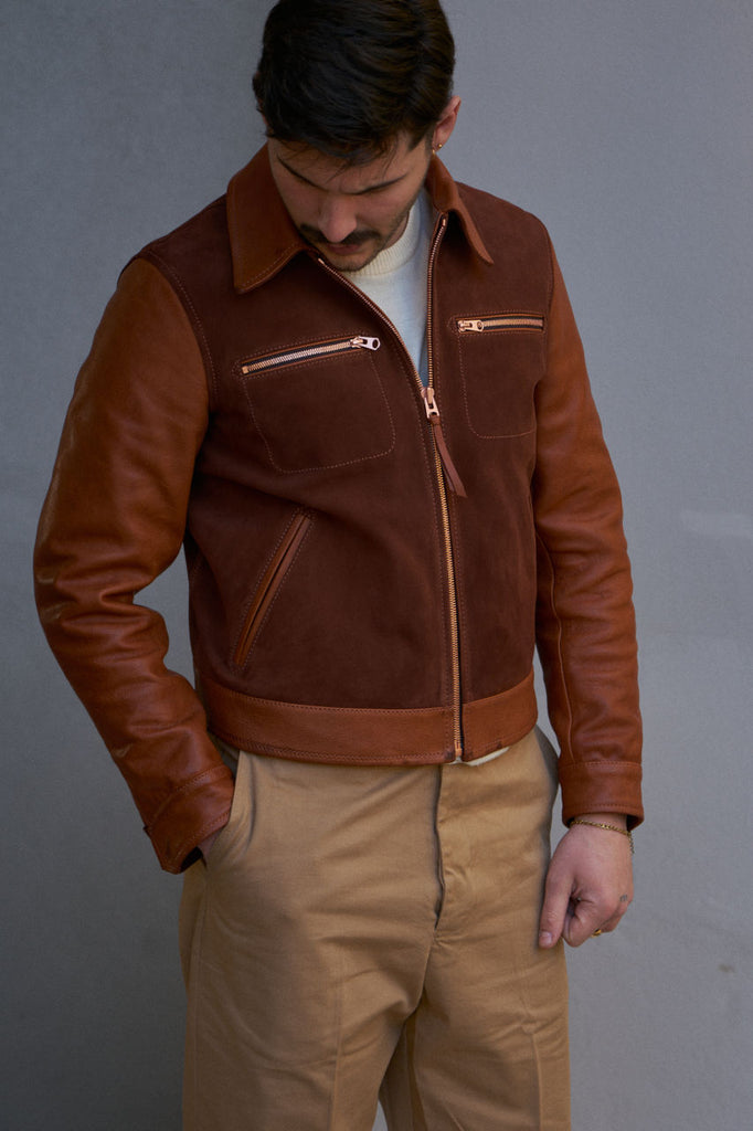 Thedi Leathers MTC-7280 Two Tone Bi-Leather Jacket