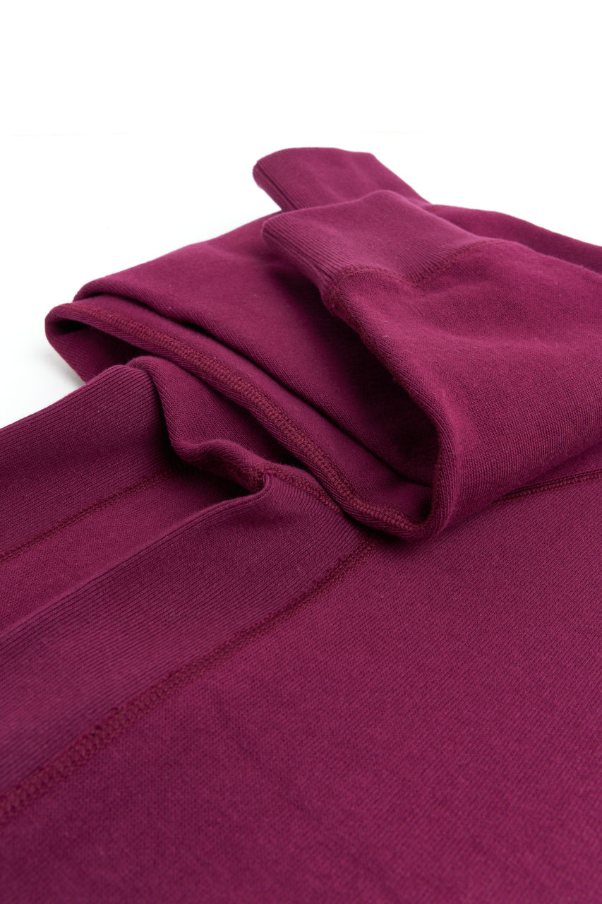 Wonder Looper Crewneck Super Looper French Terry Burgundy | SUNSETSTAR