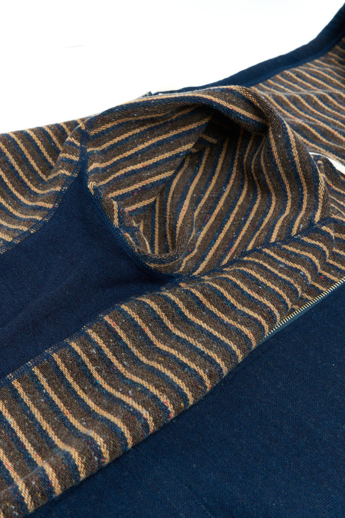 Wonder Looper Zip Hoodie Real Indigo Blanket Striped French Terry