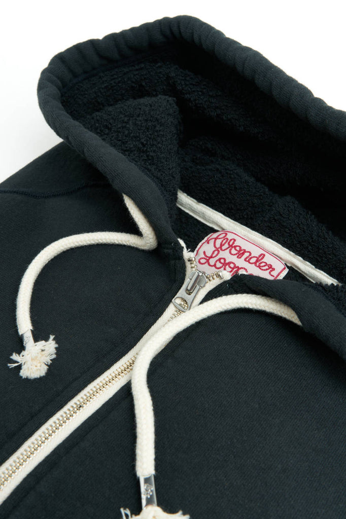 Wonder Looper Zip Hoodie Super Looper French Terry Sumi Black