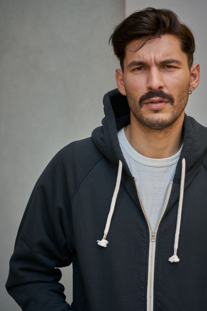 Wonder Looper Zip Hoodie Super Looper French Terry Sumi Black