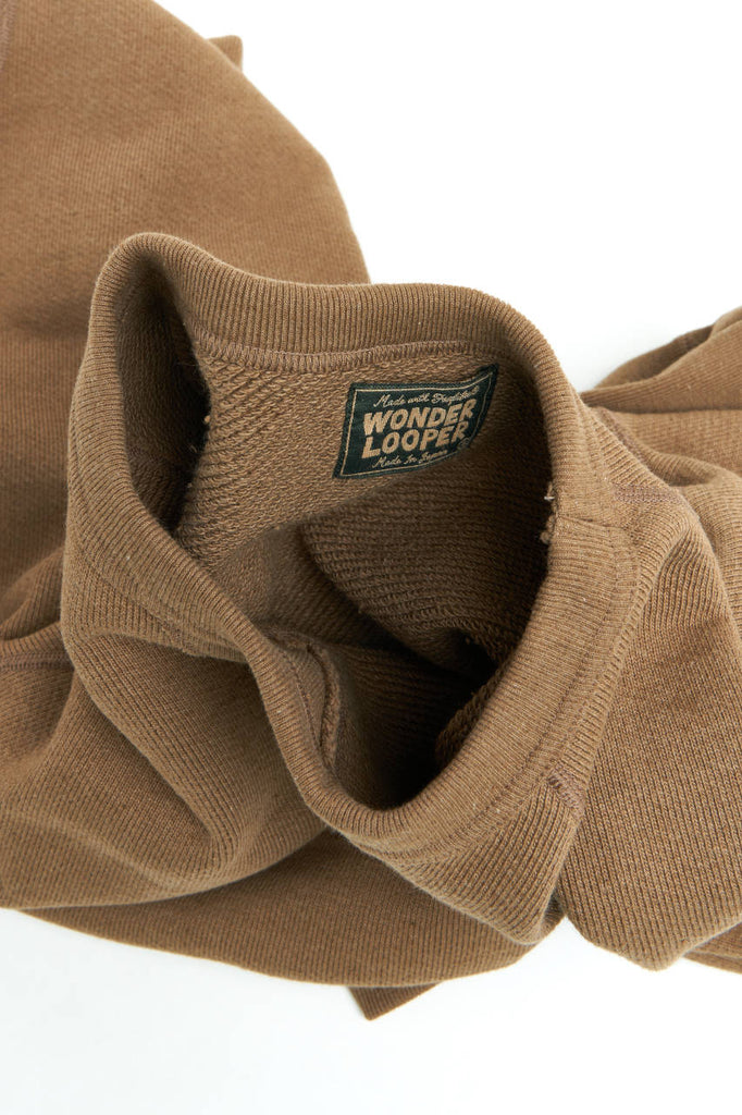 Wonder Looper Crewneck Double Heavyweight Iron Mordant Foxfibre