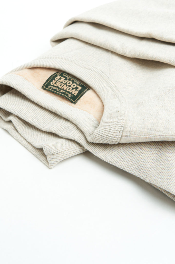 Wonder Looper Crewneck "II" Fleeced Fox Fiber Oatmeal