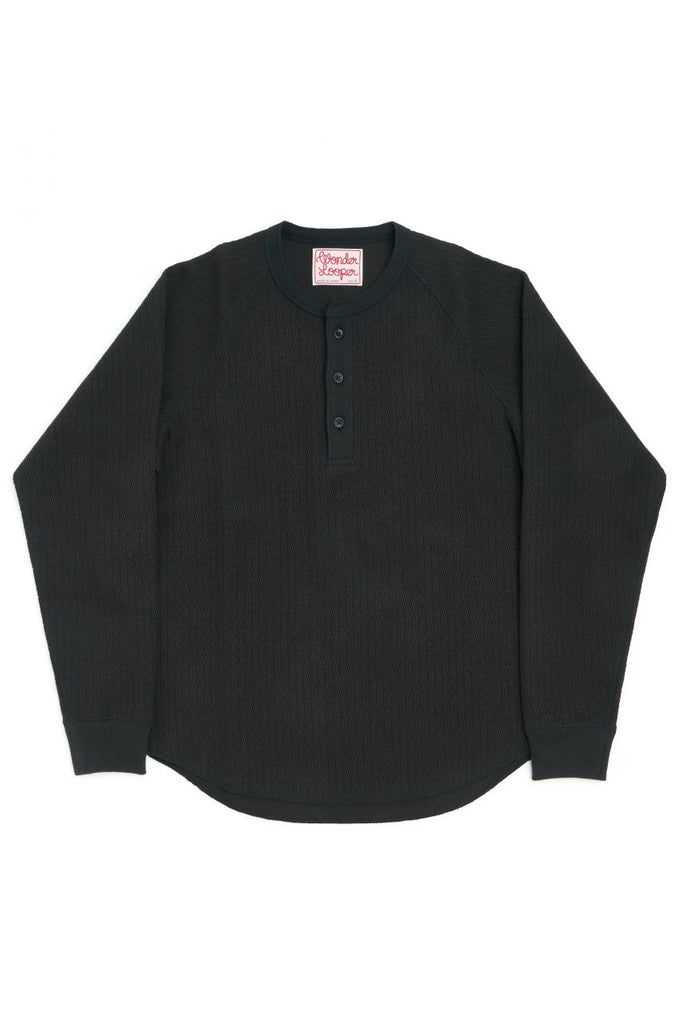 Wonder Looper Henley Cashmere Blend Honeycomb Sumi