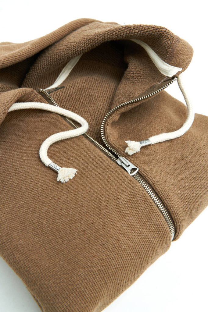 Wonder Looper Zip Hoodie Double Heavyweight Iron Mordant Foxfibre
