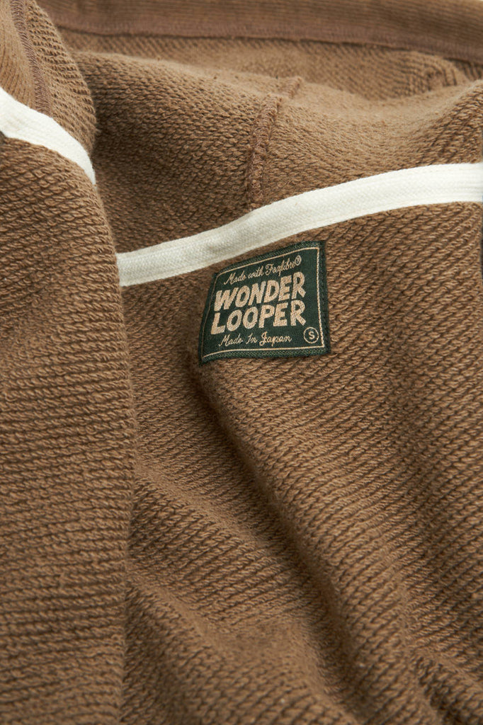 Wonder Looper Zip Hoodie Double Heavyweight Iron Mordant Foxfibre