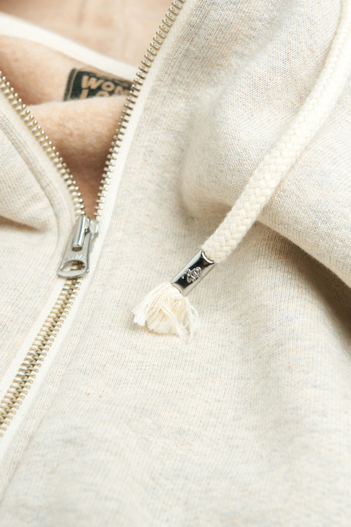 Wonder Looper Zip Hoodie "II" Fleeced Fox Fiber Oatmeal