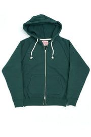 【WONDER WONDER】High-Neck Hooded Nylon Two-Way Zip-Up Pullover Hoodie - Double Heavyweight French Terry - Sumi