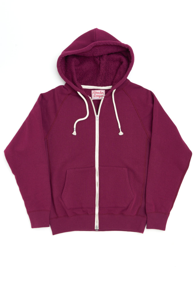 Wonder Looper Zip Hoodie Super Looper French Terry Burgundy