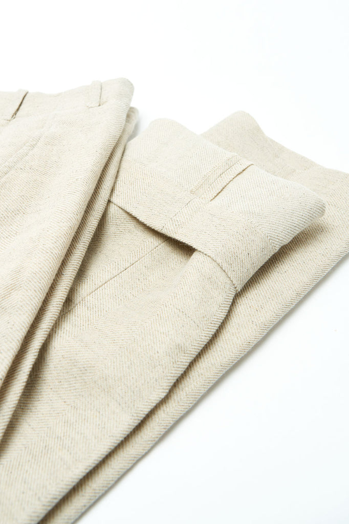 ABCL Garments Wide Pants Hemp/Wool/Cotton Stone