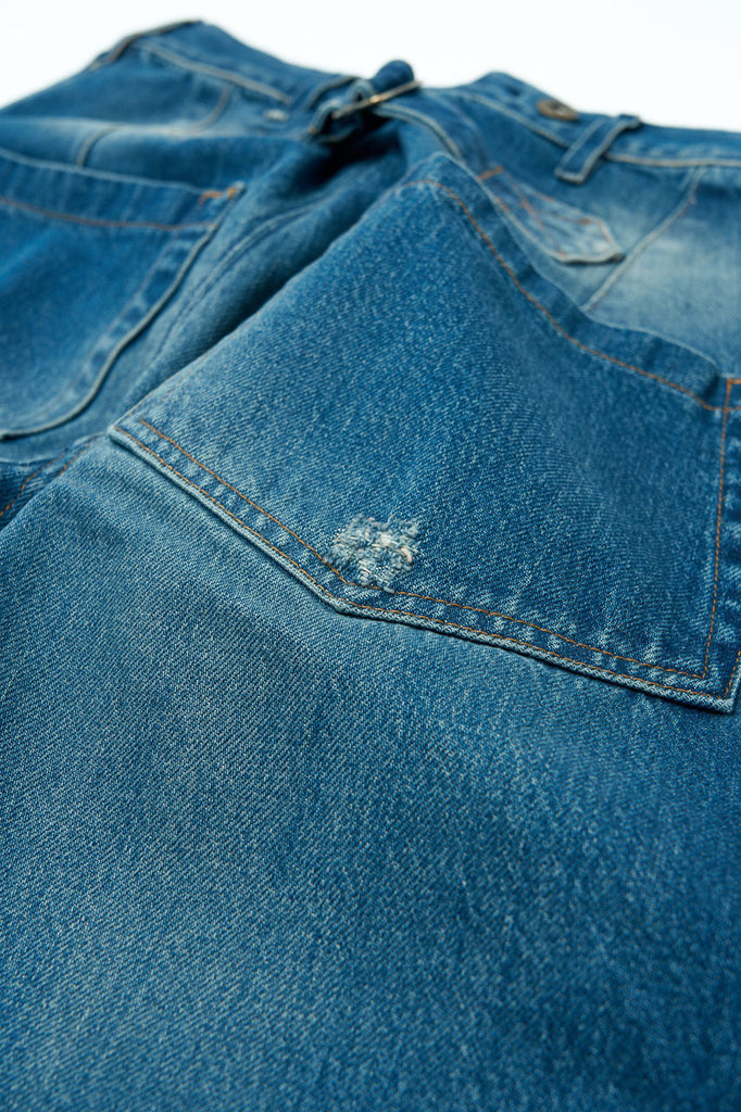 Fleurs de Bagne Cargo Selvedge Denim Jeans Heavy Used