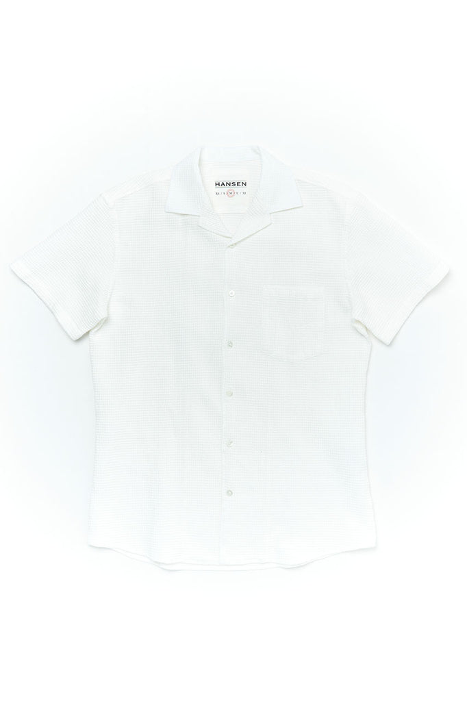 Hansen Jonny Short Sleeve Shirt Waffle White