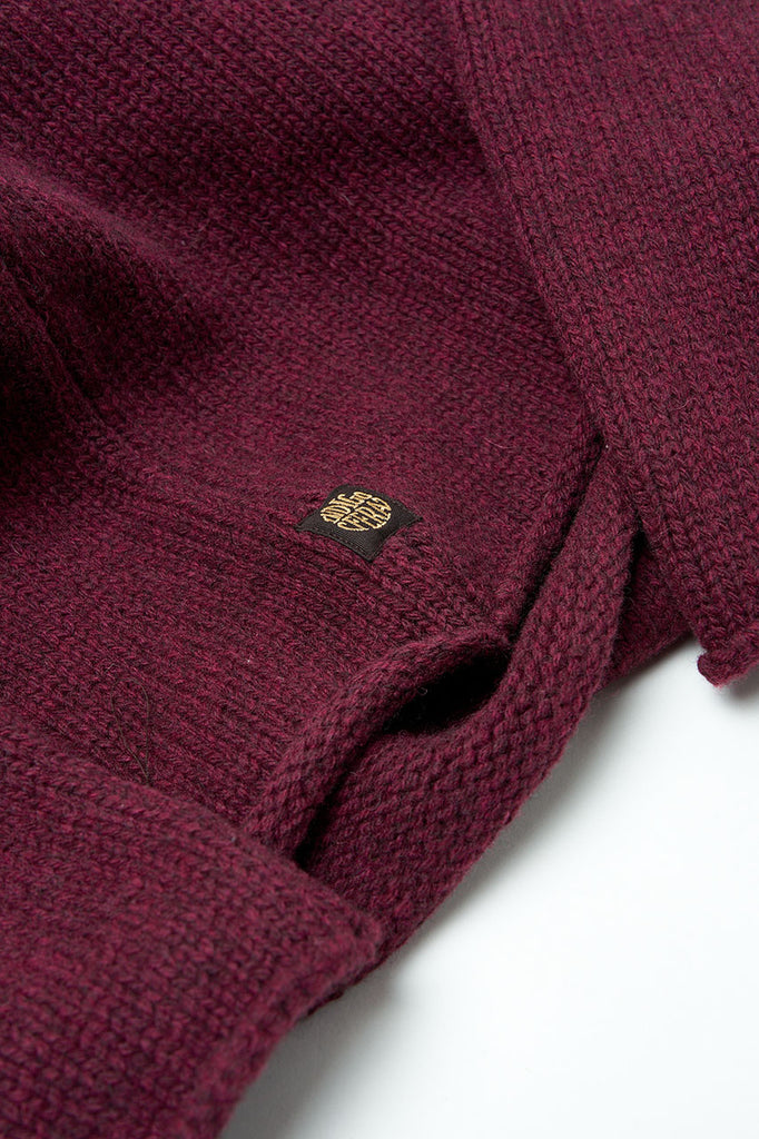 Indigofera Jeans Willow Wool Knit Sweater Burgundy