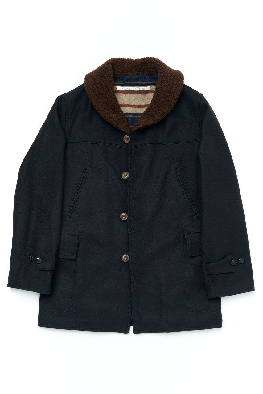 ジャケット・アウター shiun WOOL SHAWL COLLAR COAT XS Scarti Lab Shawl Collar Coat 709-SE464 Casentino Wool Navy