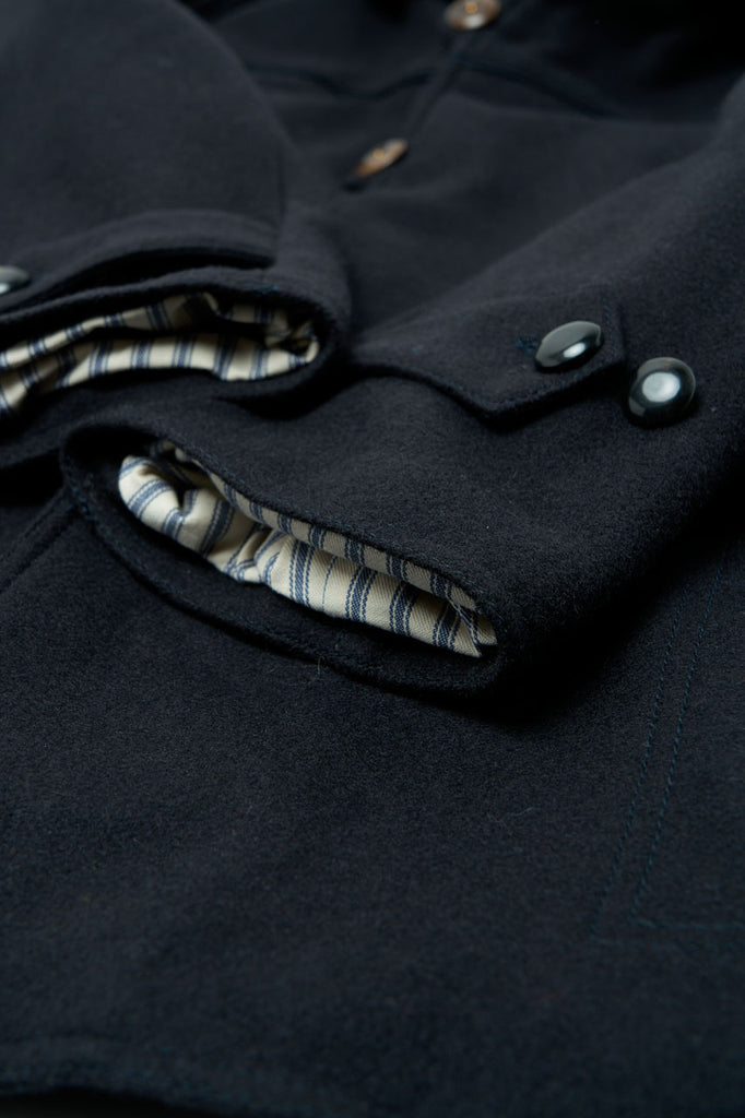 Scarti Lab Shawl Collar Coat 709-SE464 Casentino Wool Navy