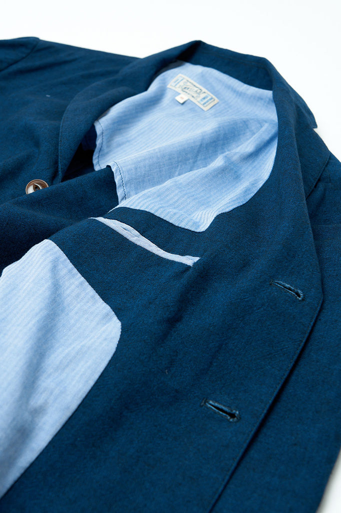 Scarti Lab Suit Jacket 710-SM407 Cotton/Linen Blend Indigo